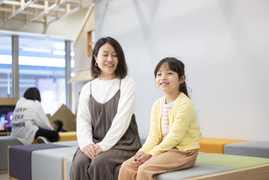 親子の笑顔