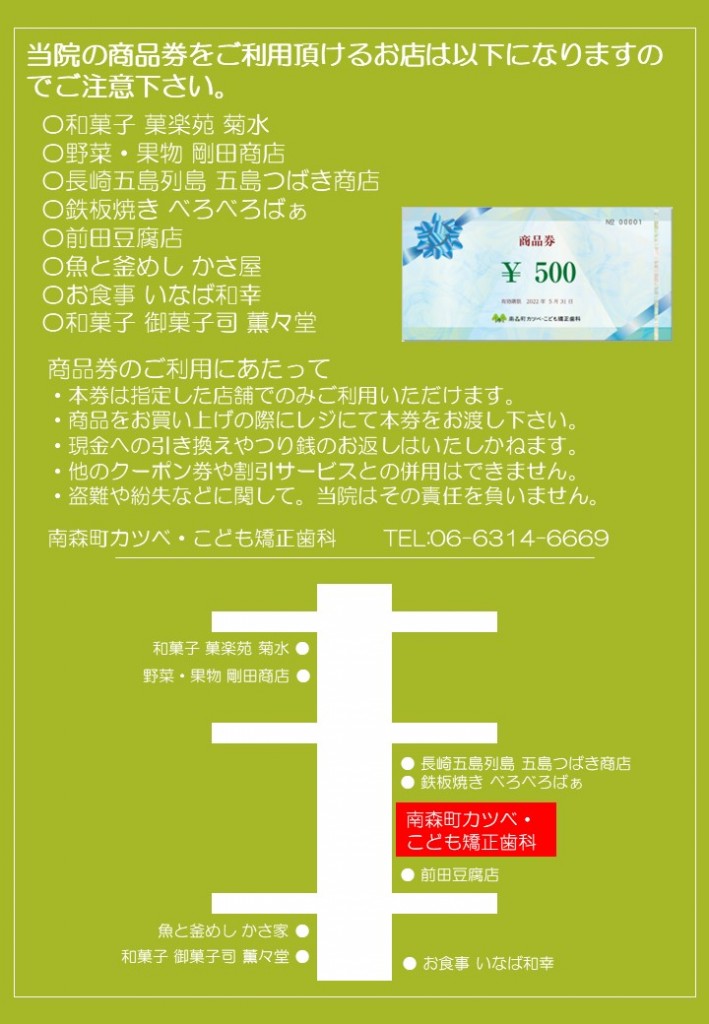 商品券利用店舗